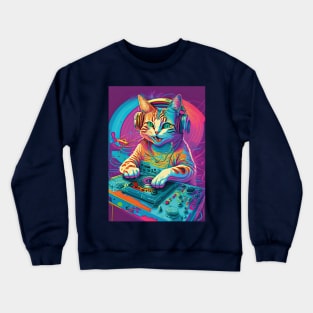 Dj Cat Crewneck Sweatshirt